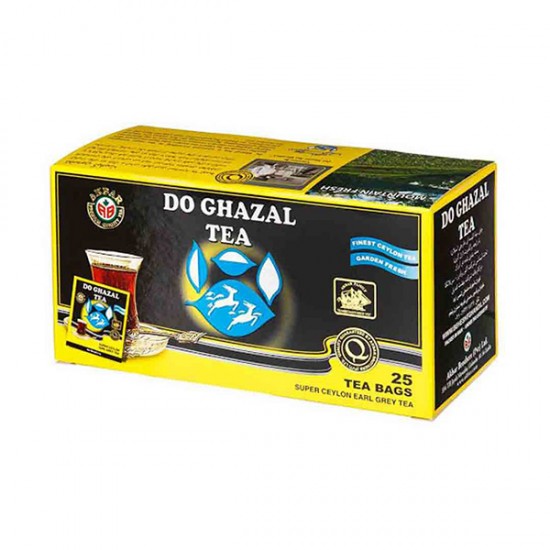 چاي سياه کيسه اي عطري دوغزال 25 عددي