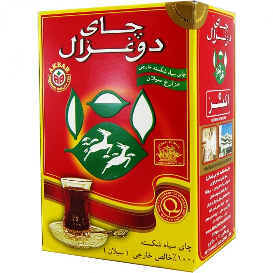 چاي سياه شکسته خارجي سيلان دوغزال500 گرمي