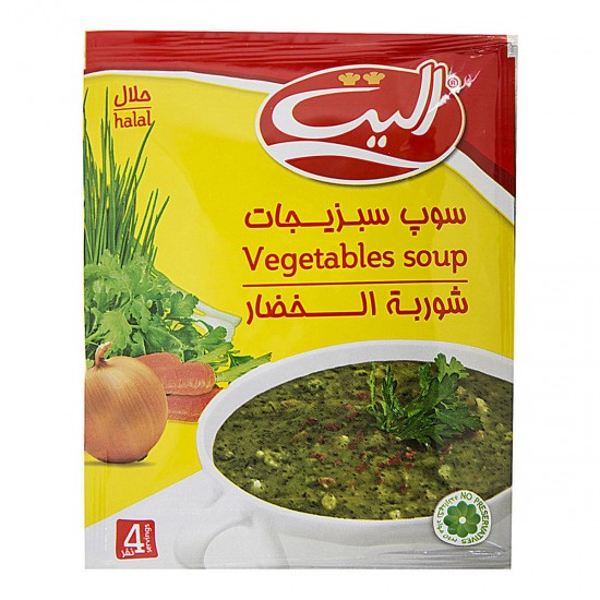 سوپ نيمه آماده سبزيجات اليت 65 گرمي
