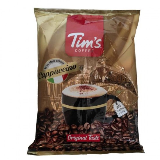 کاپوچينو Tims مقدار 25 گرمي بسته 20 عددي