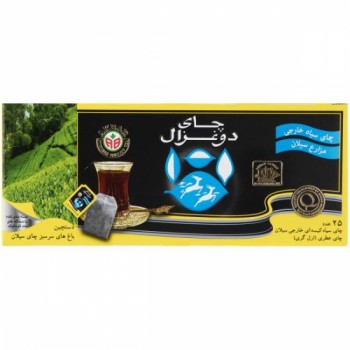 چاي سياه کيسه اي عطري دوغزال 25 عددي