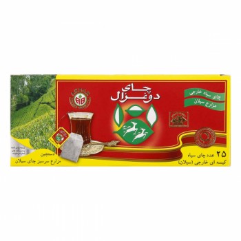 چاي سياه کيسه اي ساده دوغزال 25 عددي