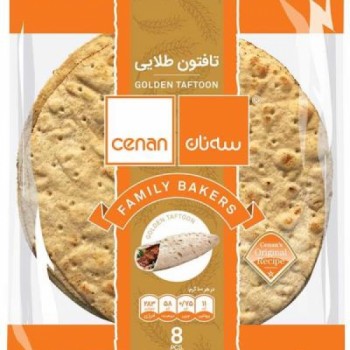 نان تافتون طلايي هشت عددي سه نان 450 گرمي