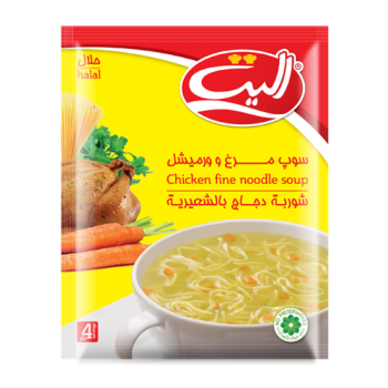 سوپ نيمه آماده مرغ و ورميشل اليت 65 گرمي