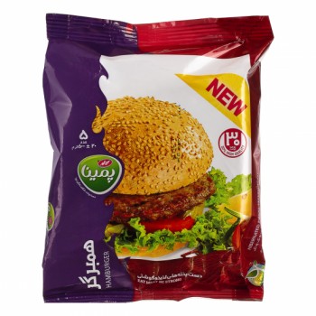 همبرگر 30 درصد گوشت پمينا 500 گرمي 5 عددي