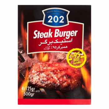 همبرگر 95% (استيک برگر) گوشت قرمز 202 - مقدار 500 گرم