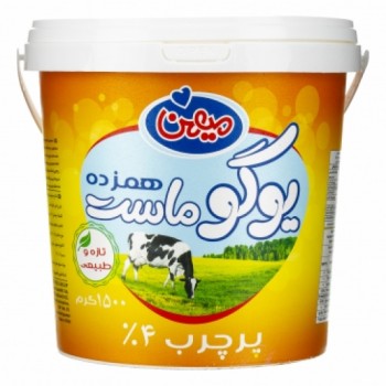يوگو ماست همزده پرچرب 4% ميهن 1500 گرمي