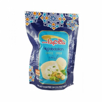 گز پشمک با مغز پسته با روکش شيري حاج عبدا... مقدار 350 گرمي