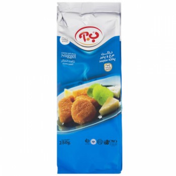 ناگت مرغ و پنير ب.آ مقدار 250 گرمي
